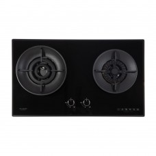 Fujioh FH-GS 7020 SVGL 2 Burner Gas Hob with 1 Double Inner Flame Burner (Toughened Black Glass)